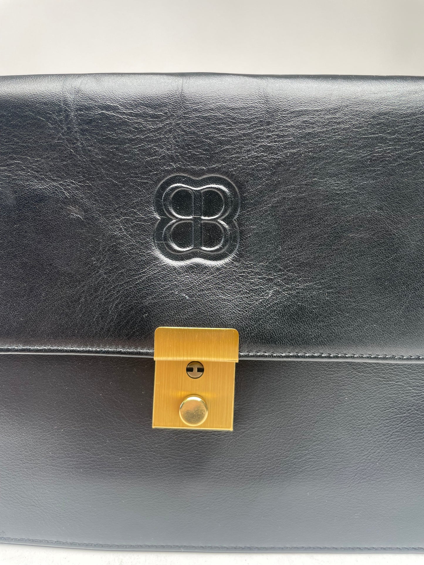 Vintage Balenciaga Leather Clutch Black