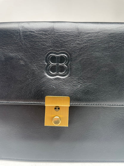 Vintage Balenciaga Leather Clutch Black