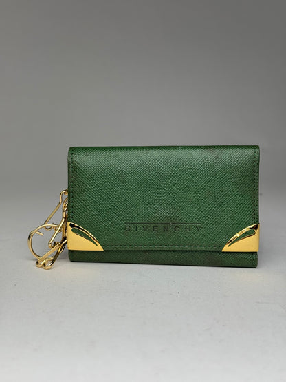 Vintage Givenchy Leather key holder green