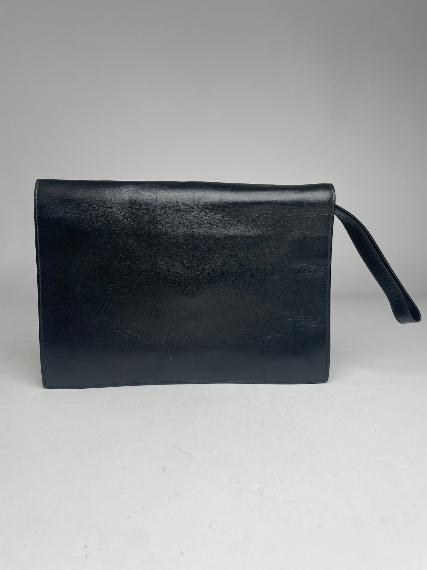 Vintage Balenciaga Leather Clutch Black