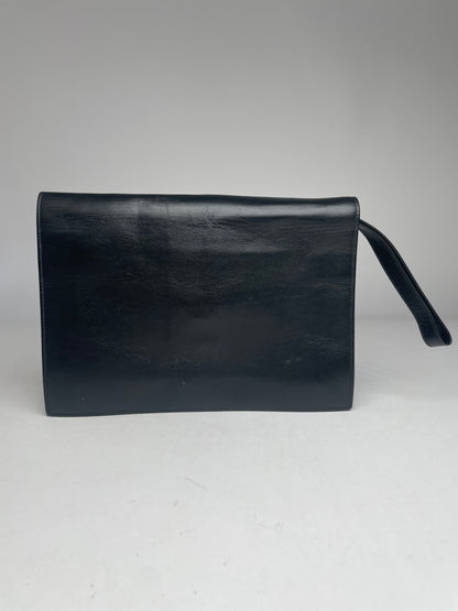 Vintage Balenciaga Leather Clutch Black