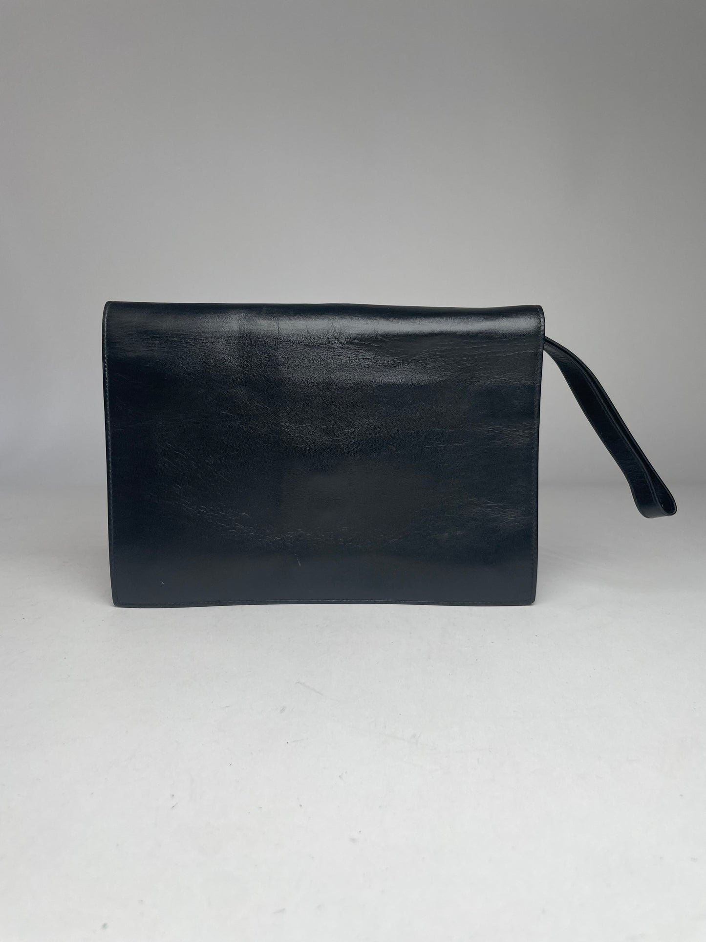 Vintage Balenciaga Leather Clutch Black