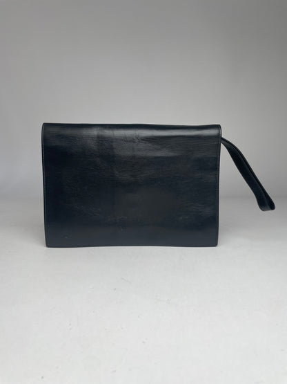 Vintage Balenciaga Leather Clutch Black