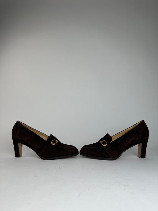Vintage Gucci Suede Pumps Brown EU36,5