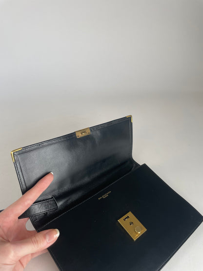Vintage Balenciaga Leather Clutch Black