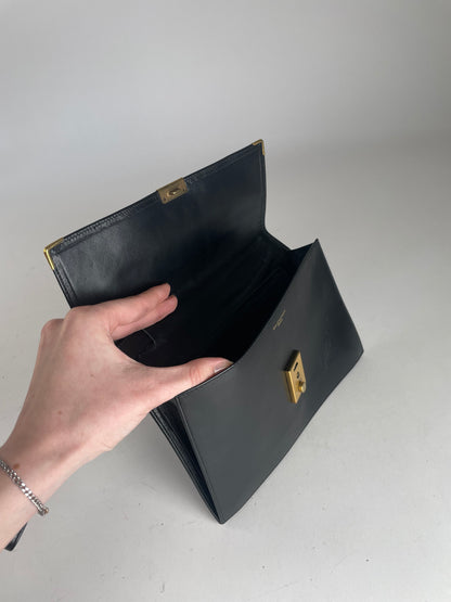 Vintage Balenciaga Leather Clutch Black