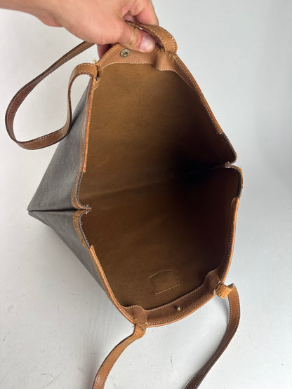 Vintage Celine Paris Leather monogram Big bag brown