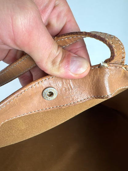 Vintage Celine Paris Leather monogram Big bag brown