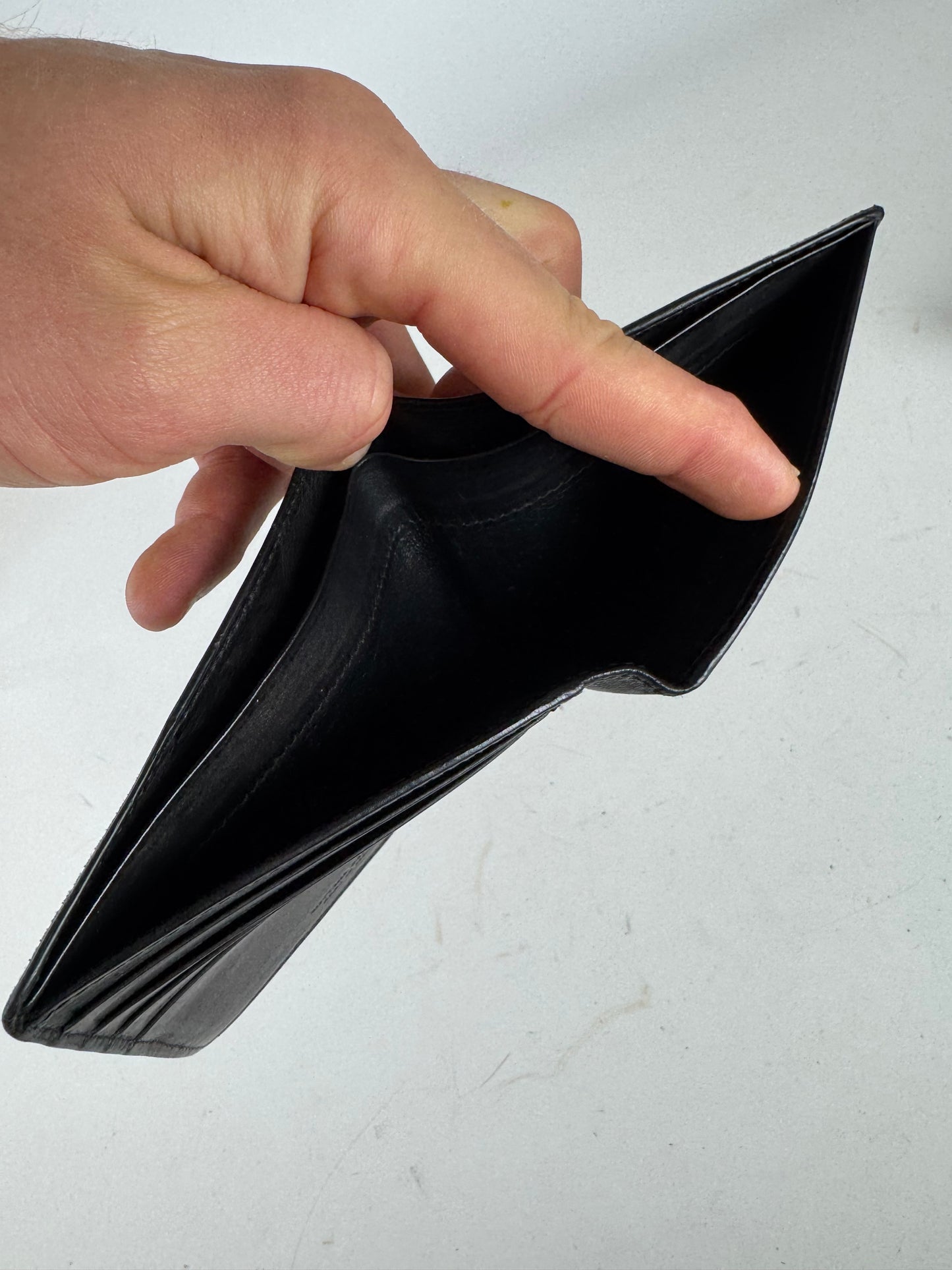 Vintage Bottega Veneta Flapable Leather Wallet Black