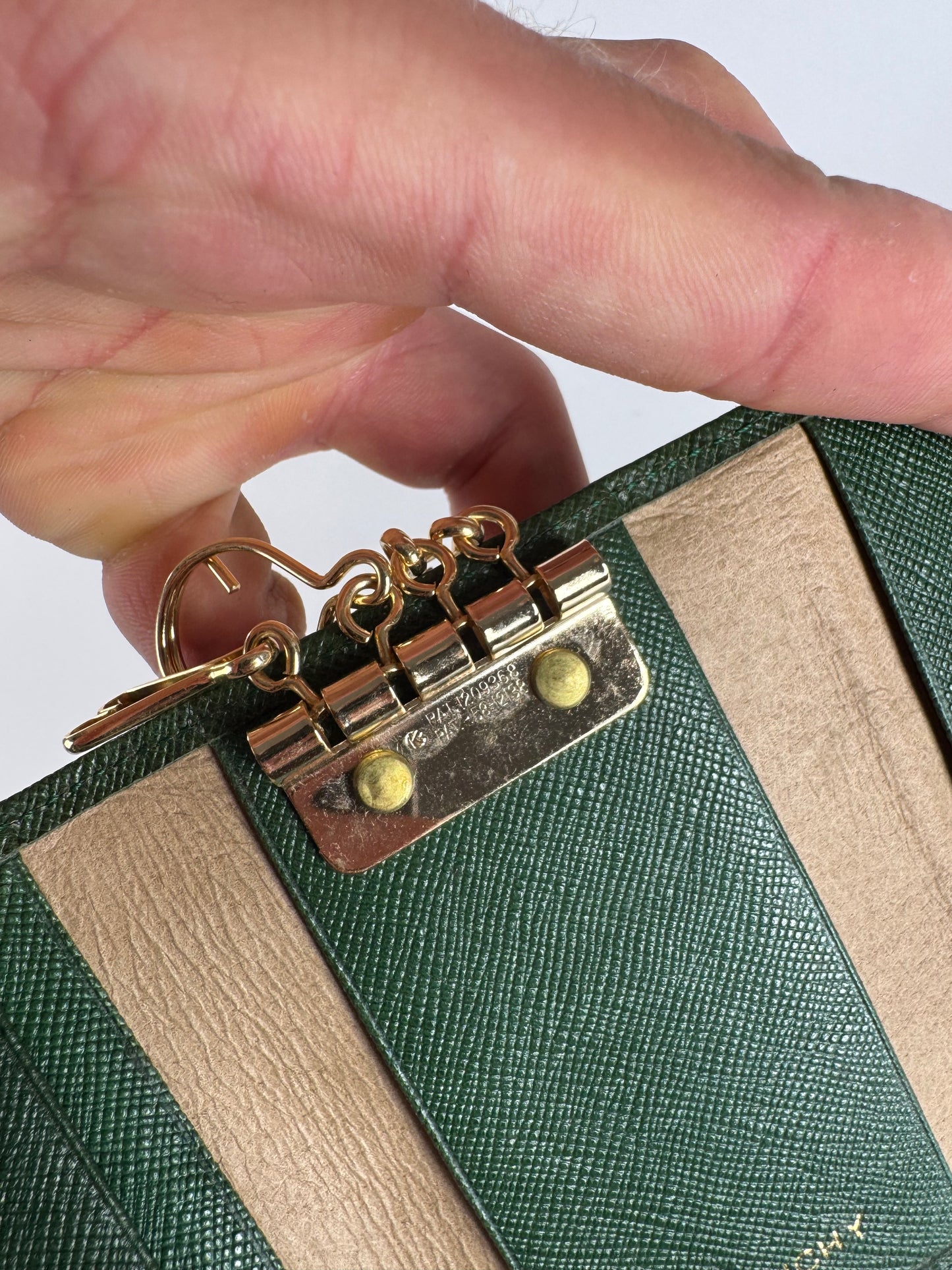 Vintage Givenchy Leather key holder green