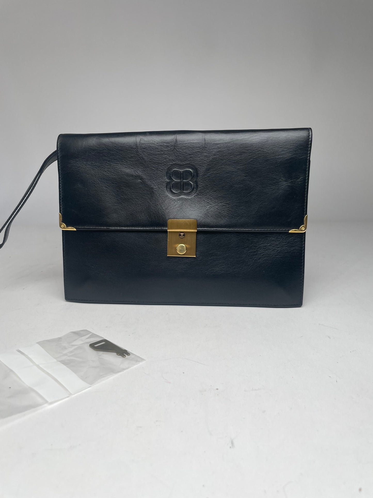 Vintage Balenciaga Leather Clutch Black