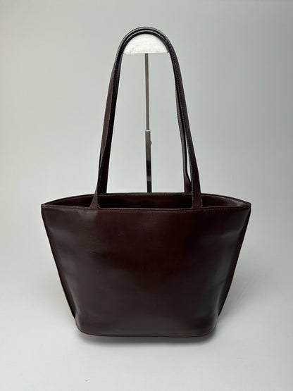 Sac vintage en cuir Issey Miyake violet
