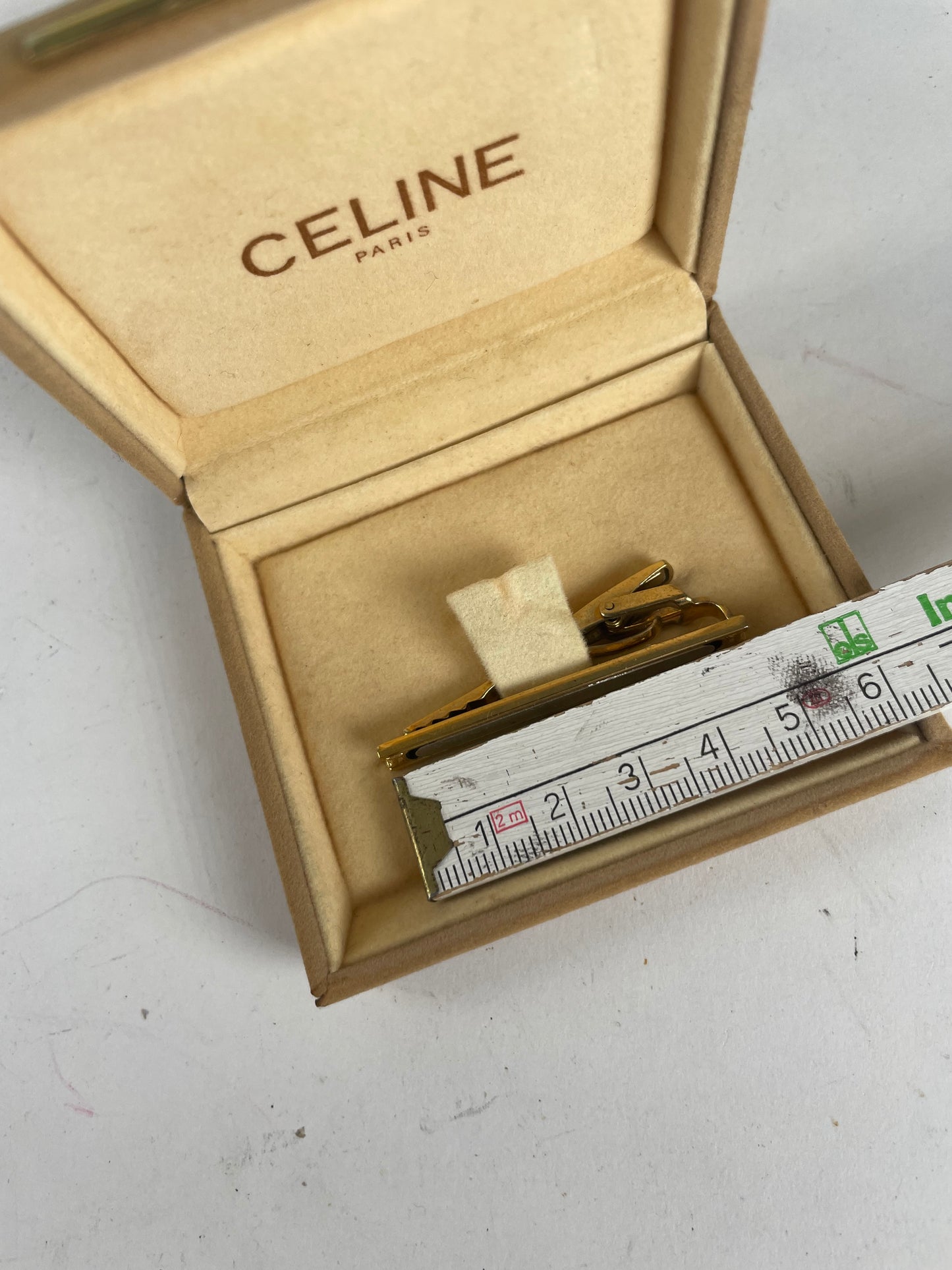 Vintage Celine Paris Tie / Money Clamp golden