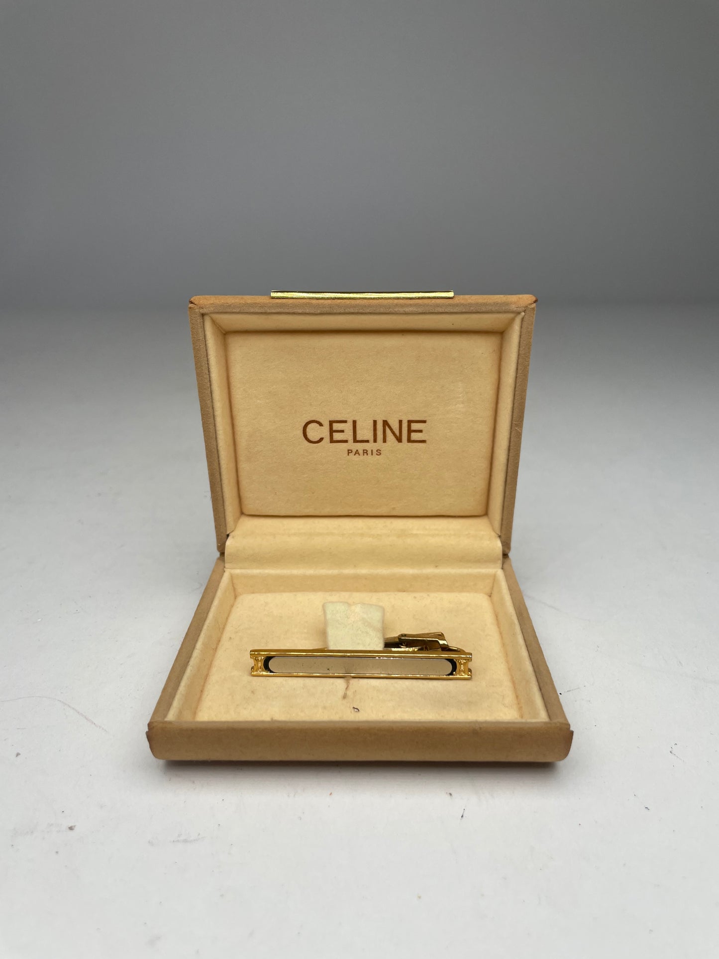 Vintage Celine Paris Tie / Money Clamp golden