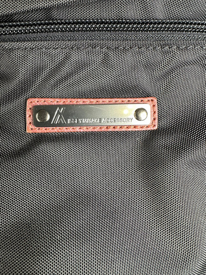 Vintage Issey Miyake Canvas Leather Trim Tote Navy Brown