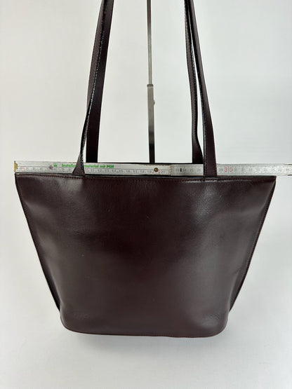 Sac vintage en cuir Issey Miyake violet