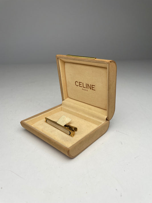 Vintage Celine Paris Tie / Money Clamp golden