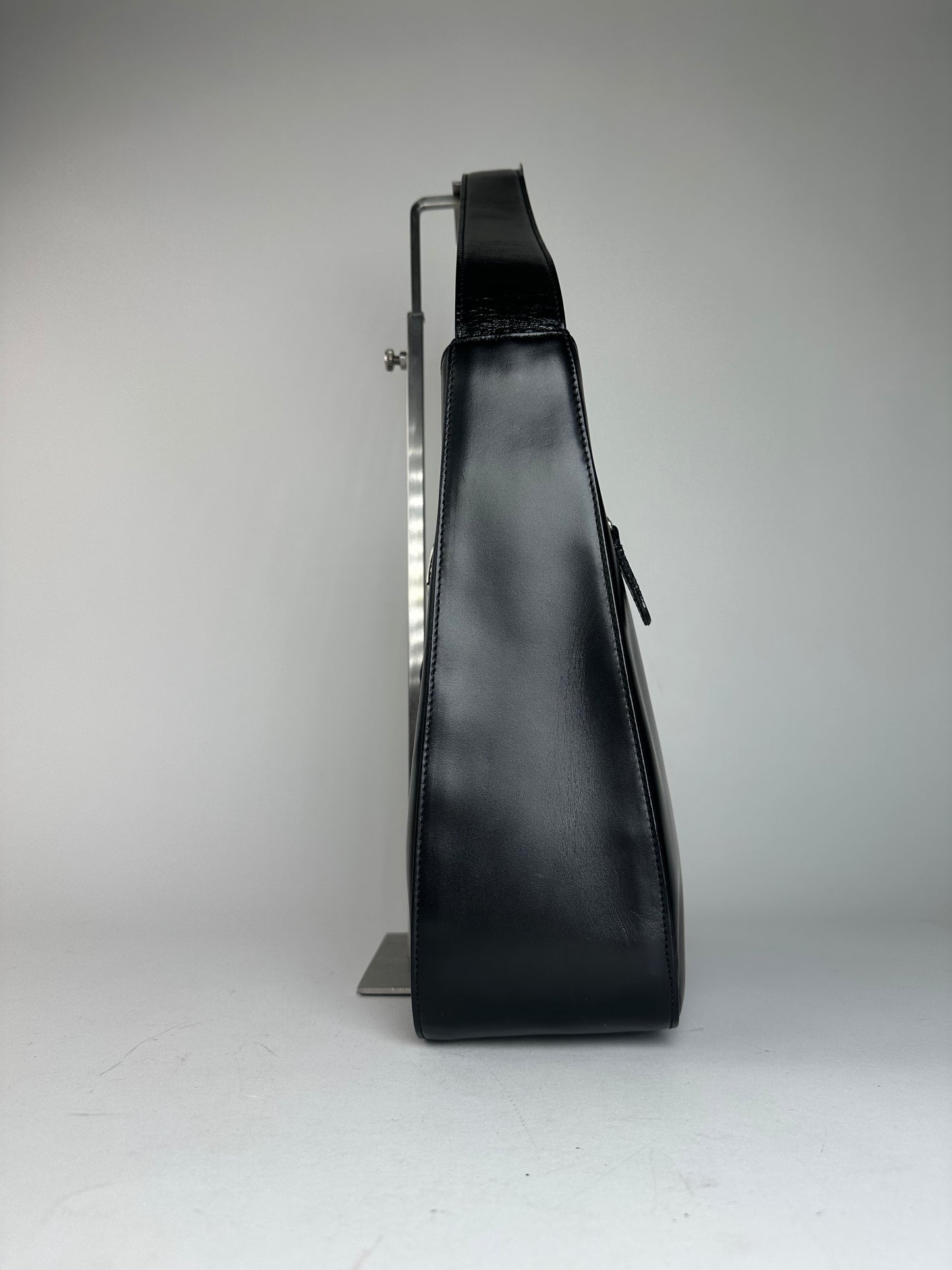 Vintage Courreges Leather Handbag Black