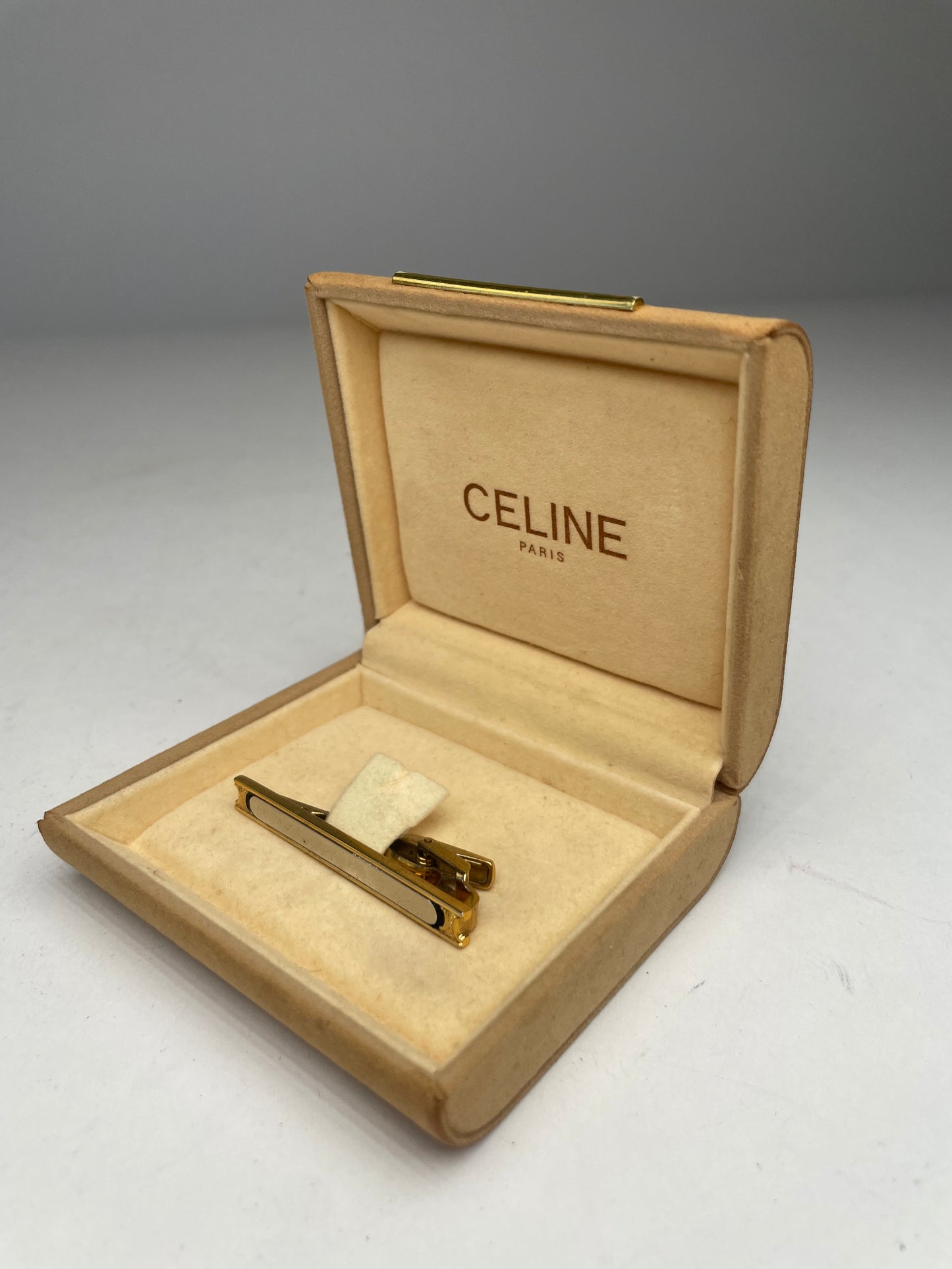 Vintage Celine Paris Tie / Money Clamp golden