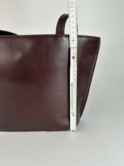 Sac vintage en cuir Issey Miyake violet