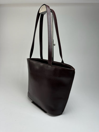 Sac vintage en cuir Issey Miyake violet