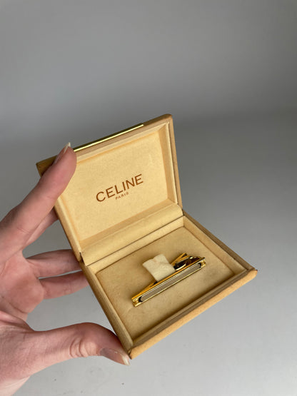 Vintage Celine Paris Tie / Money Clamp golden