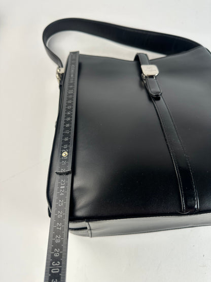 Vintage Courreges Leather Handbag Black