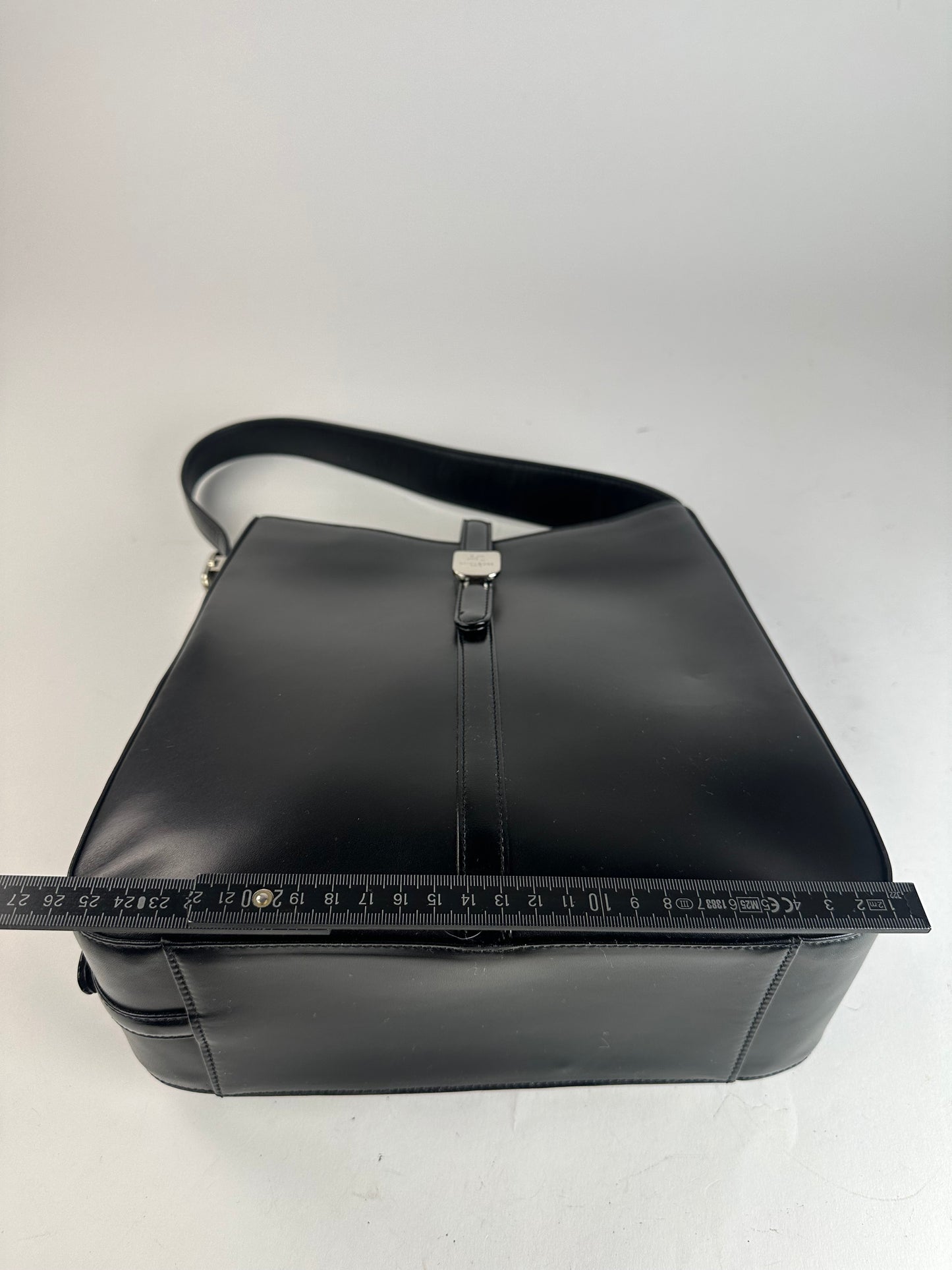 Vintage Courreges Leather Handbag Black