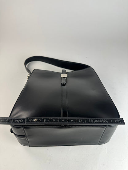 Vintage Courreges Leather Handbag Black