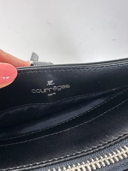 Vintage Courreges Leather Handbag Black
