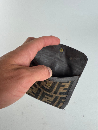 Vintage Fendi FF monogram wallet brown
