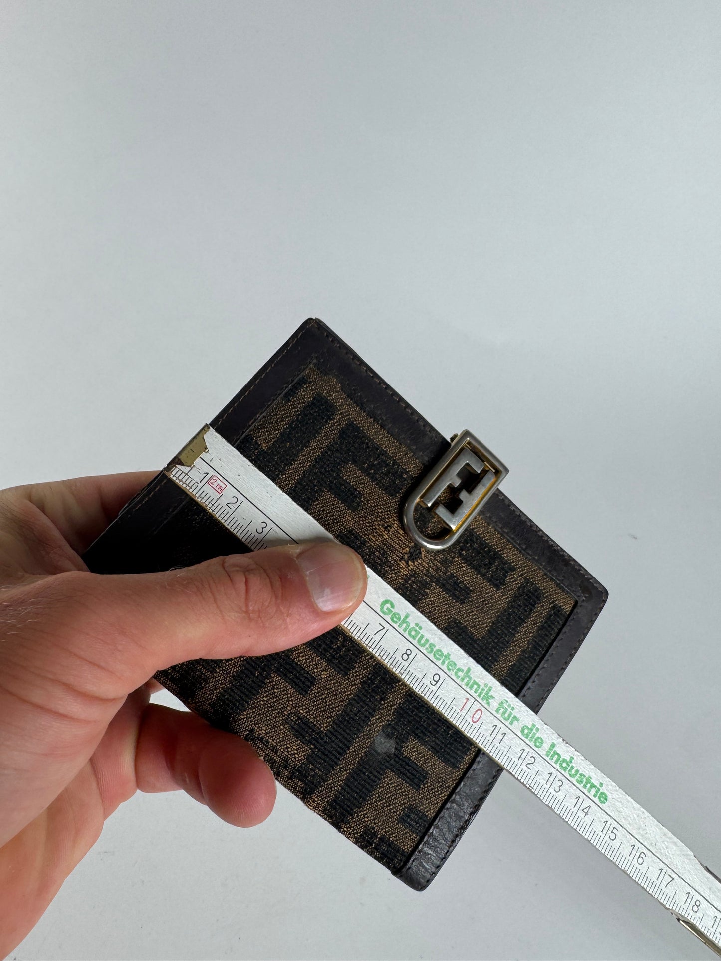 Vintage Fendi FF monogram wallet brown