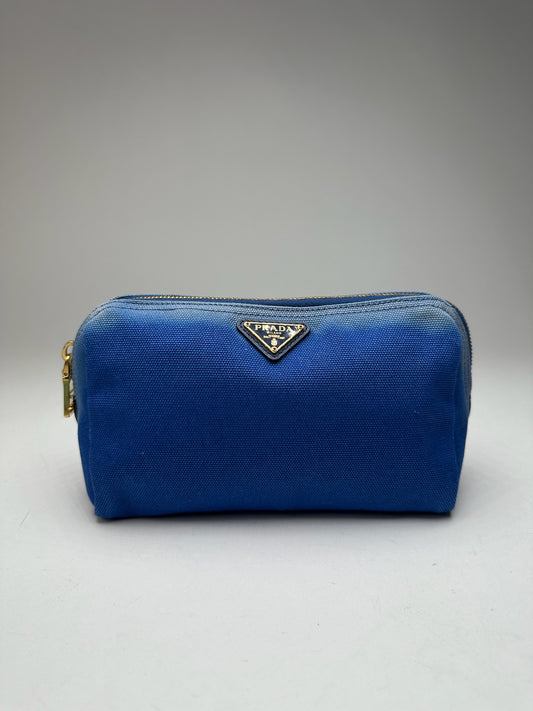 Vintage Prada Denim Bag/Clutch navy