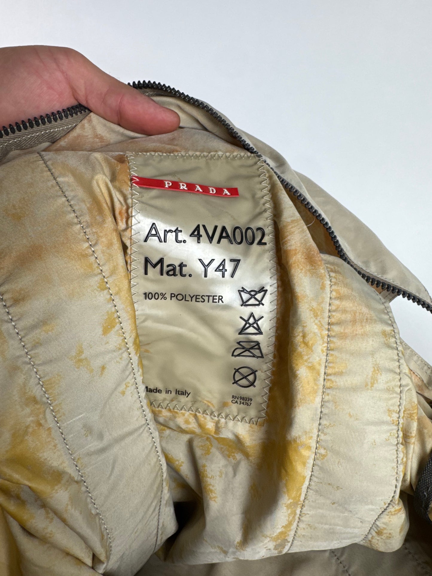 Sac de voyage Prada Sport vintage en polyester beige gris