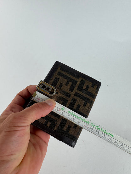 Vintage Fendi FF monogram wallet brown