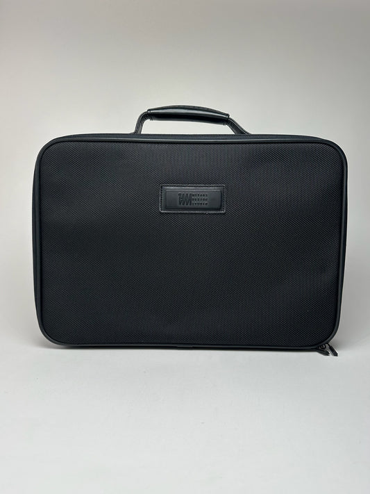 Vintage Issey Miyake Canvas Leather Suitcase Black