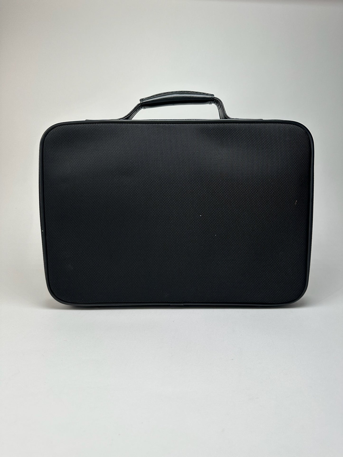Vintage Issey Miyake Canvas Leather Suitcase Black