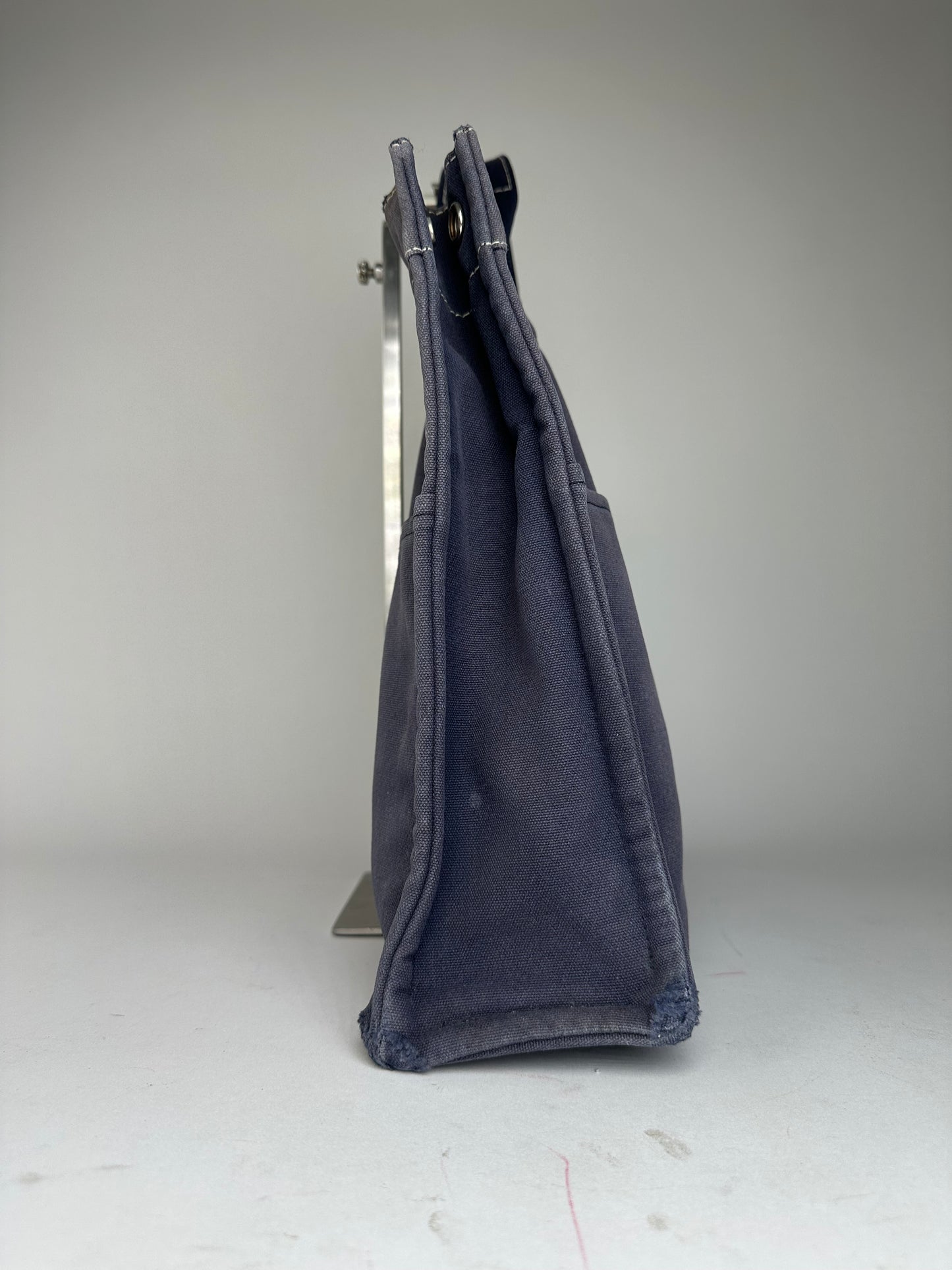 Vintage Hermès Fourre Tout MM Canvas Tote Bag Navy