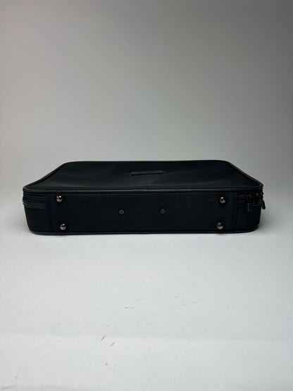 Vintage Issey Miyake Canvas Leather Suitcase Black