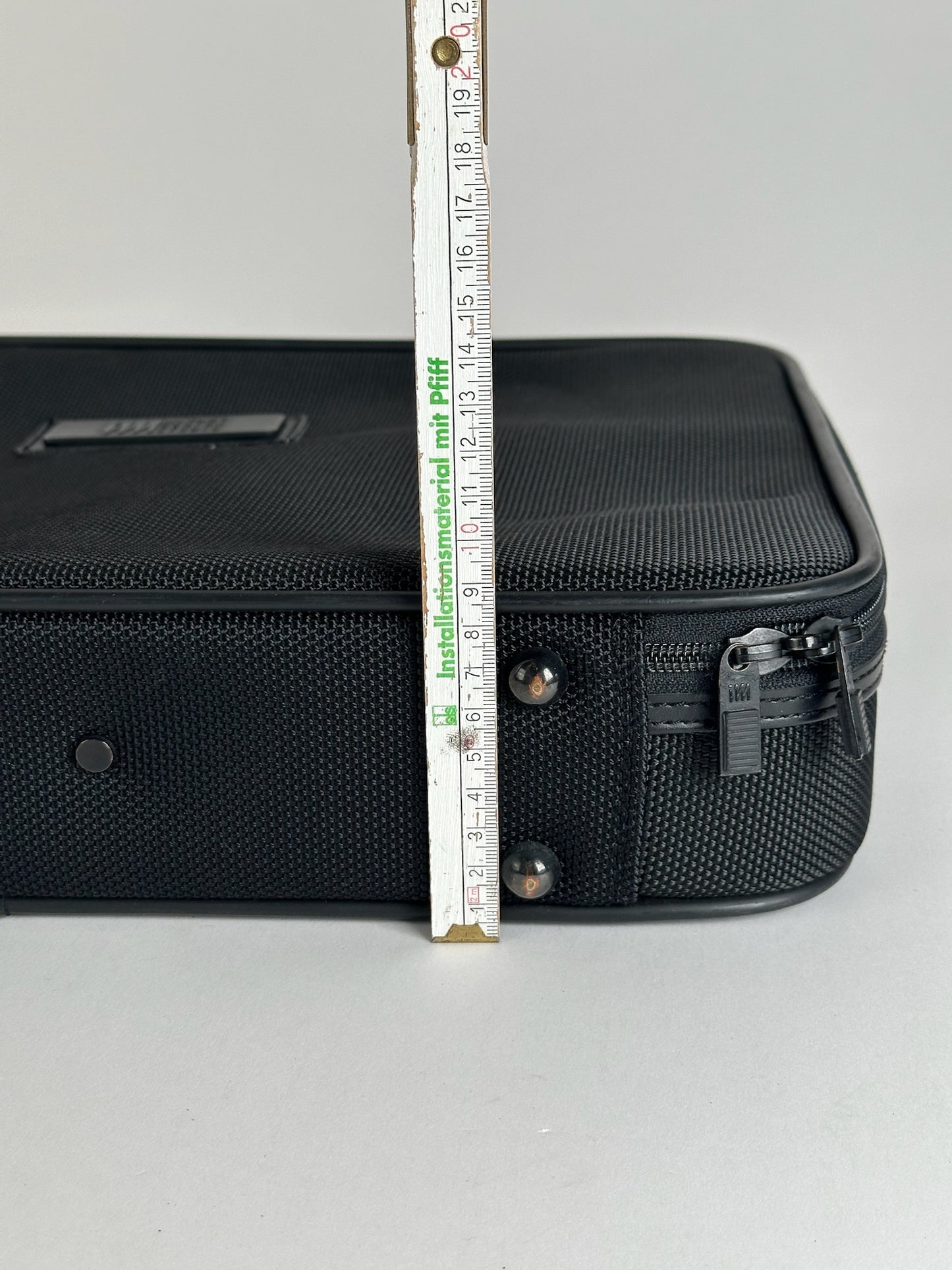 Vintage Issey Miyake Canvas Leather Suitcase Black