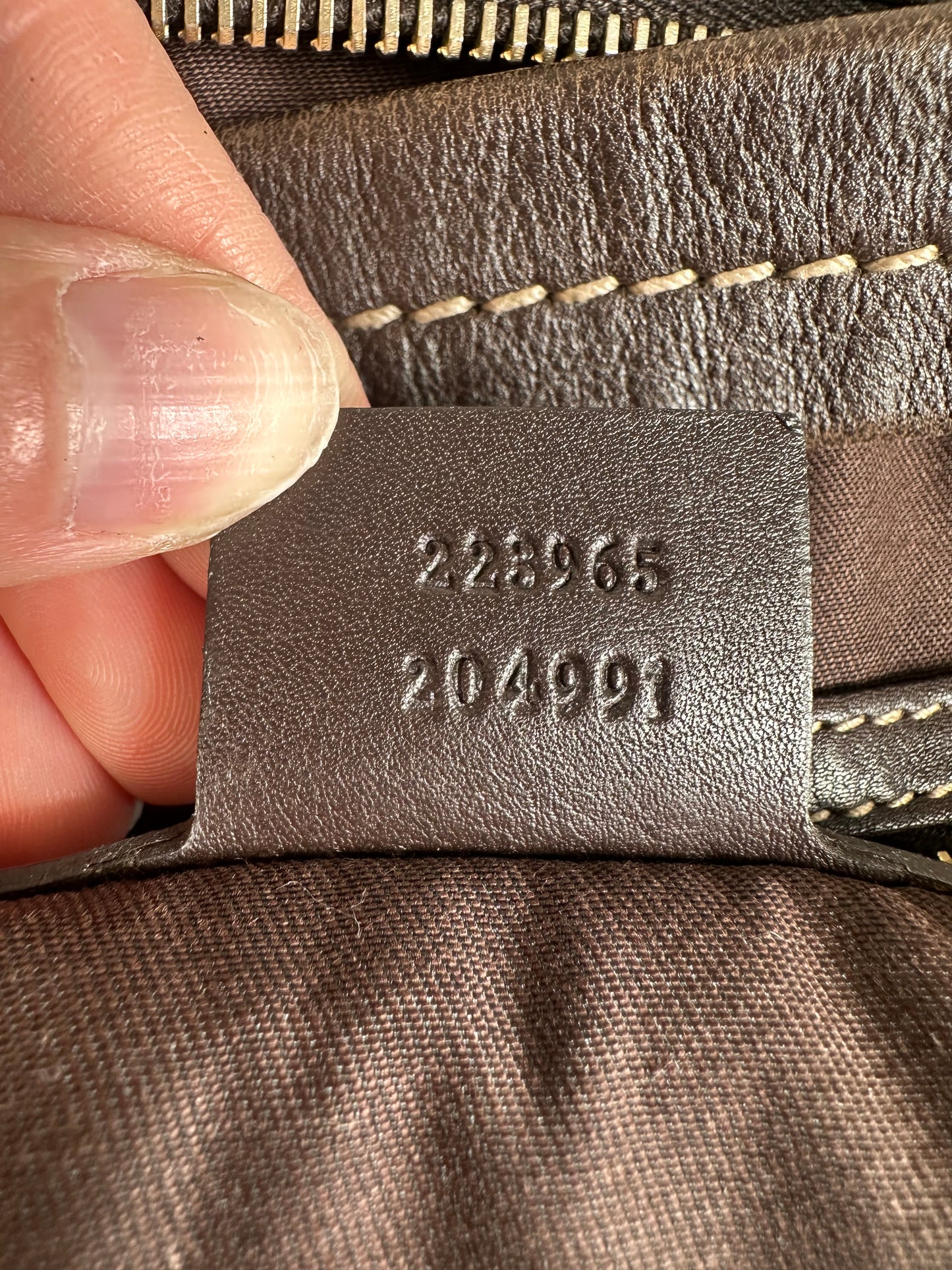 Vintage Gucci GG Monogram Canvas Shoulder Bag Beige Brown