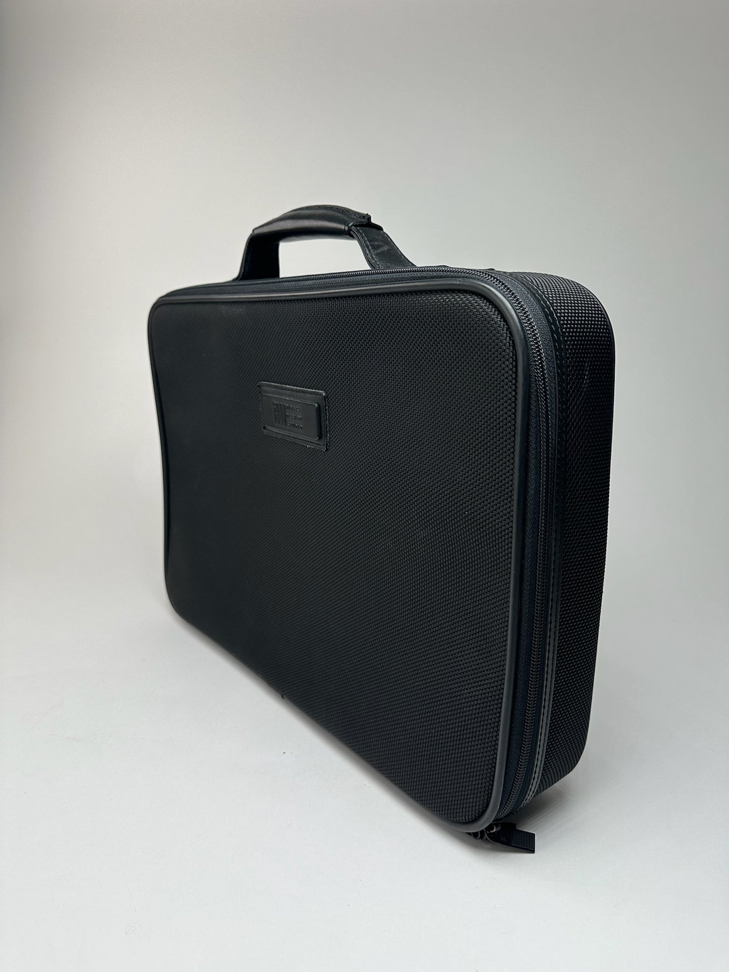 Vintage Issey Miyake Canvas Leather Suitcase Black