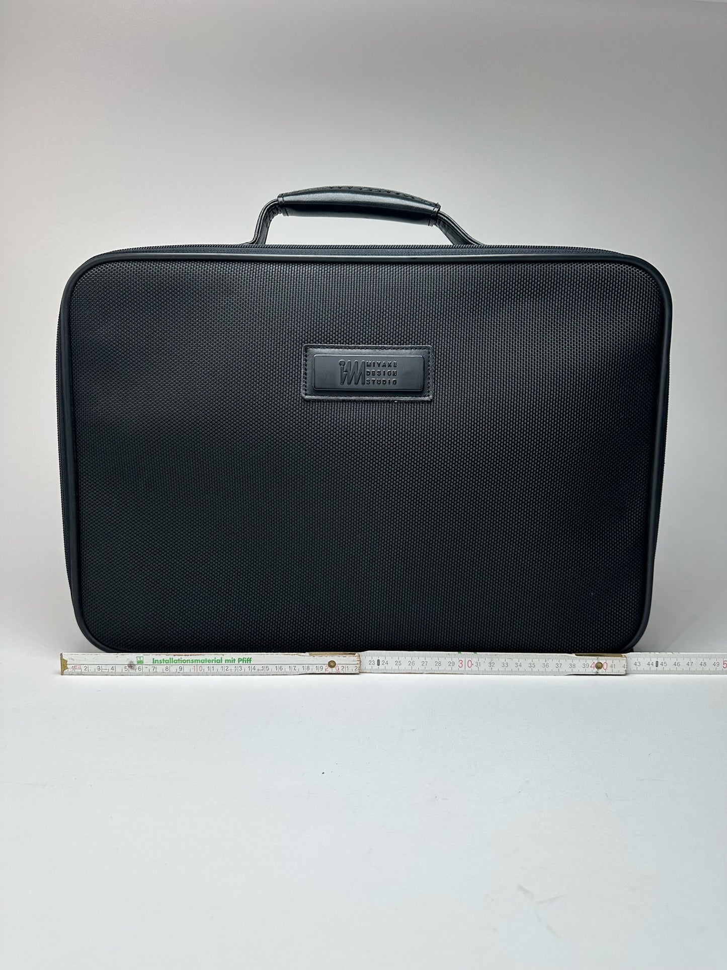 Vintage Issey Miyake Canvas Leather Suitcase Black