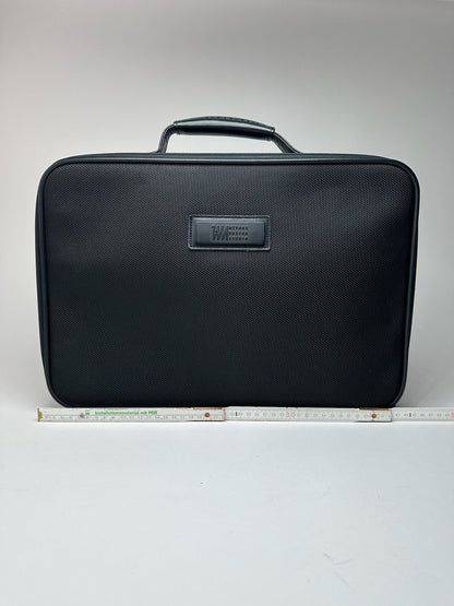 Vintage Issey Miyake Canvas Leather Suitcase Black