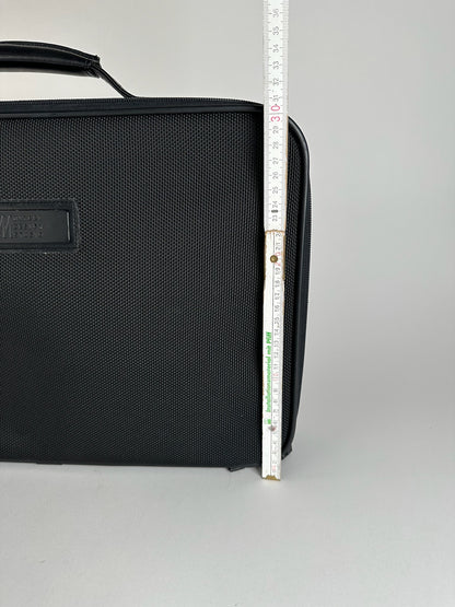 Vintage Issey Miyake Canvas Leather Suitcase Black