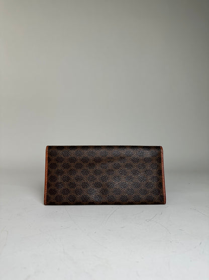 Vintage Celine Monogram Canvas Wallet Brown Gold