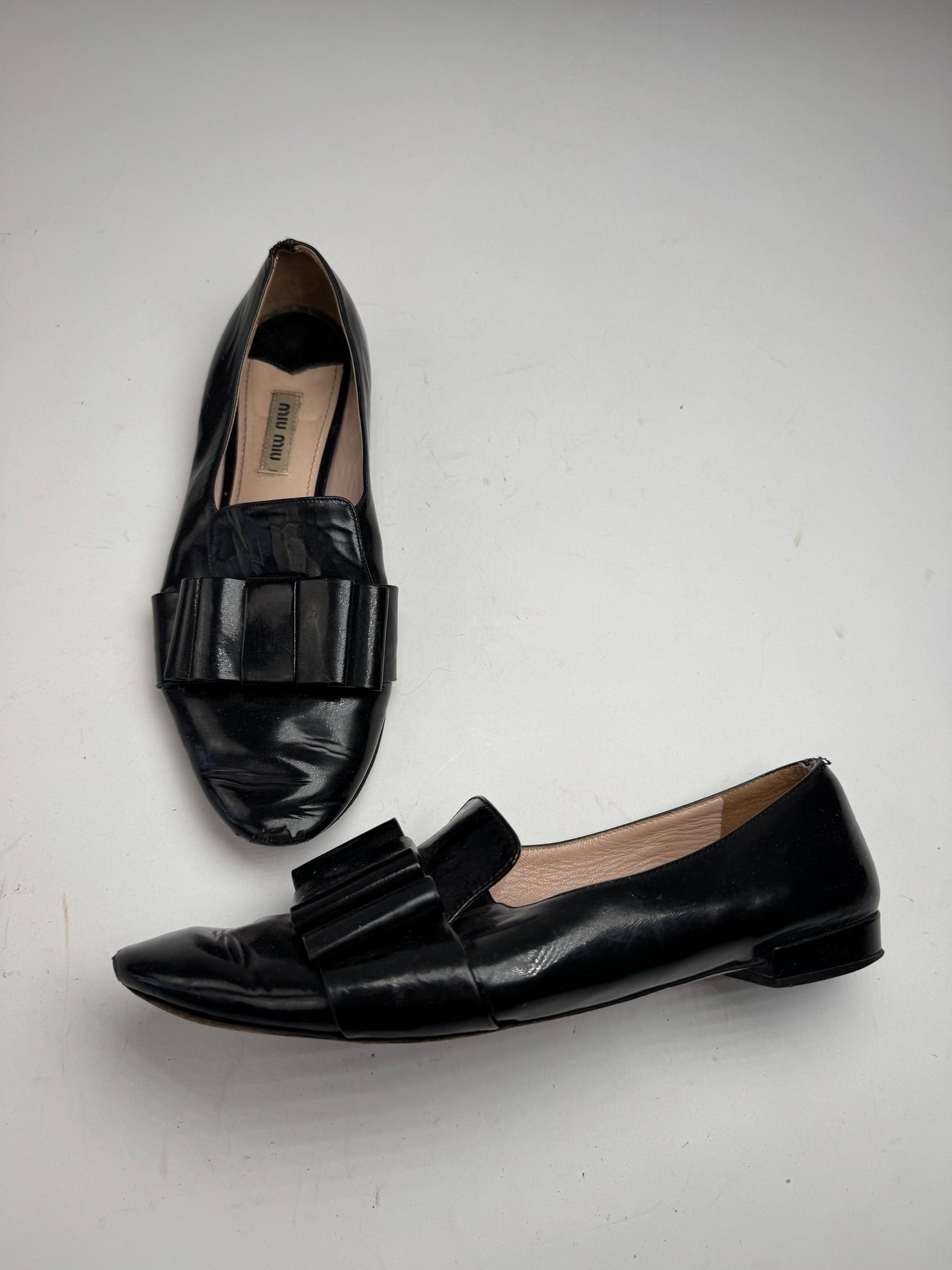 Miu Miu Patent Leather Ballerinas black 38