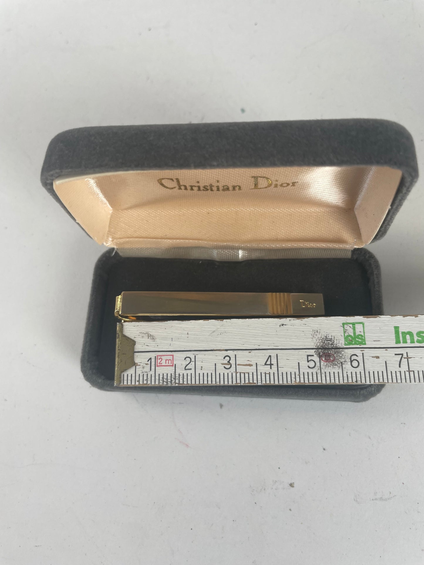Vintage Dior Tie Money Clamp Golden Steel
