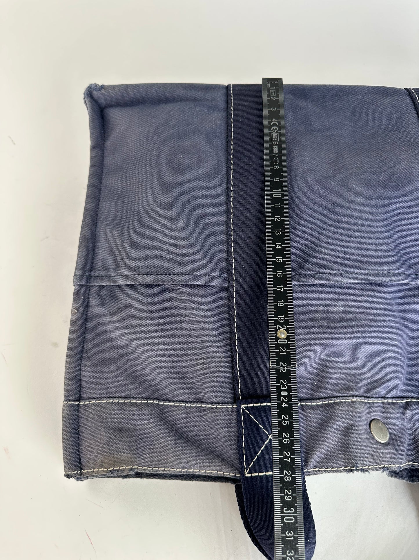 Vintage Hermès Fourre Tout MM Canvas Tote Bag Navy