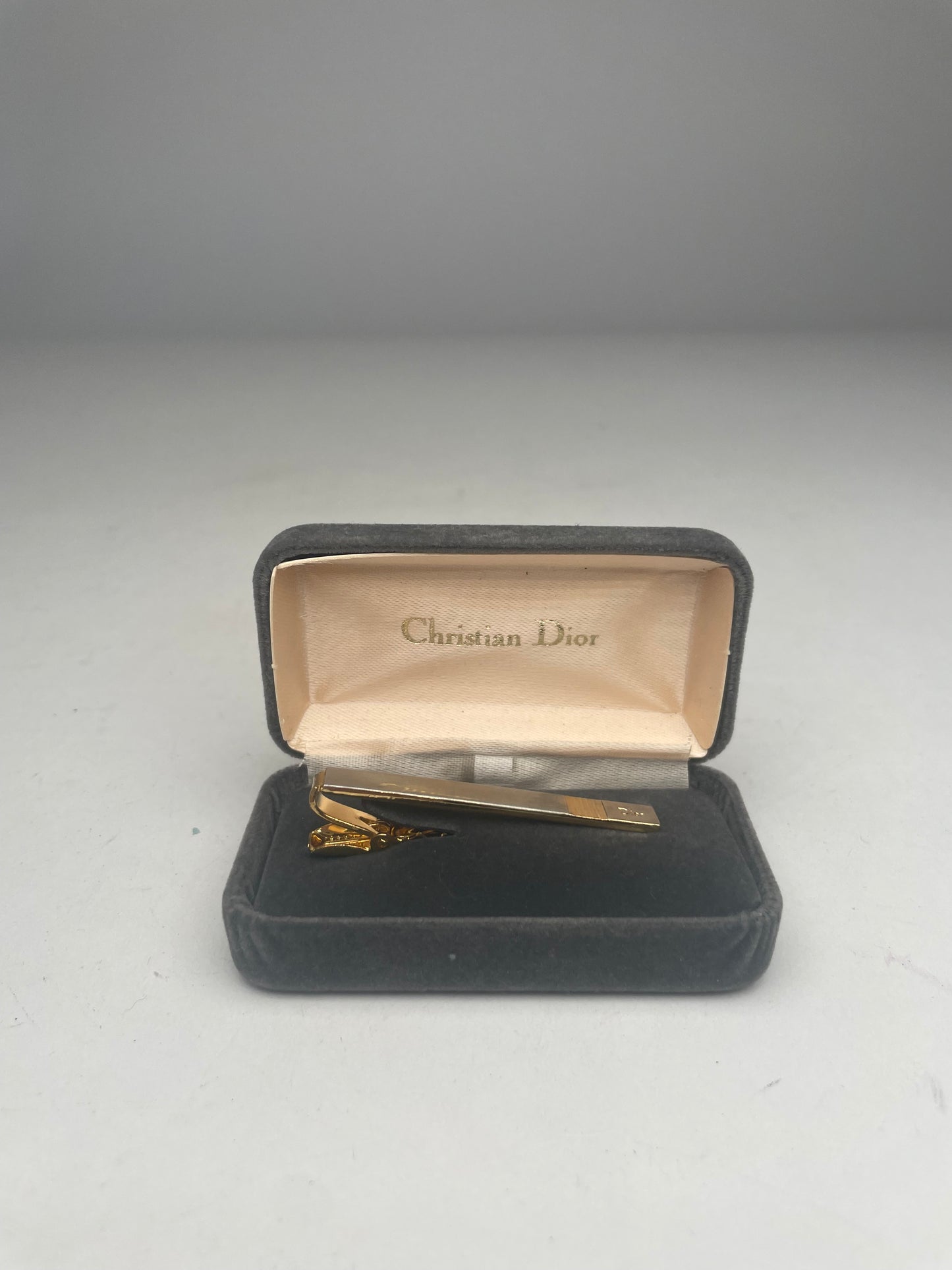 Vintage Dior Tie Money Clamp Golden Steel